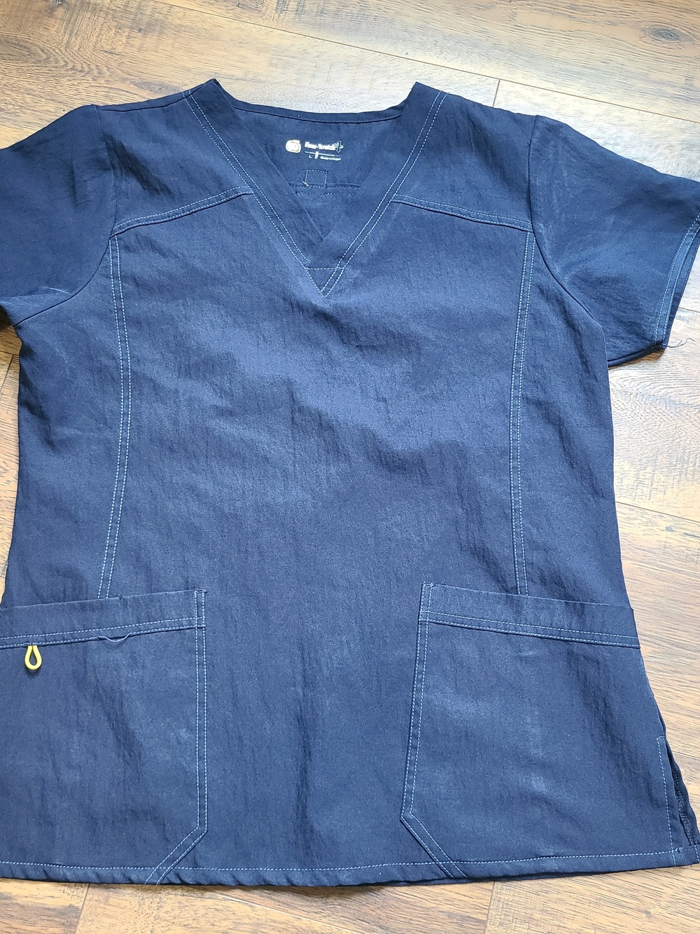 WonderWink Navy Blue V-Neck Scrub Top